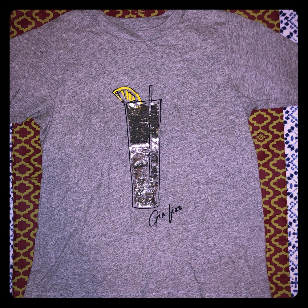 J. Crew Gin Fizz sequin T-shirt size M